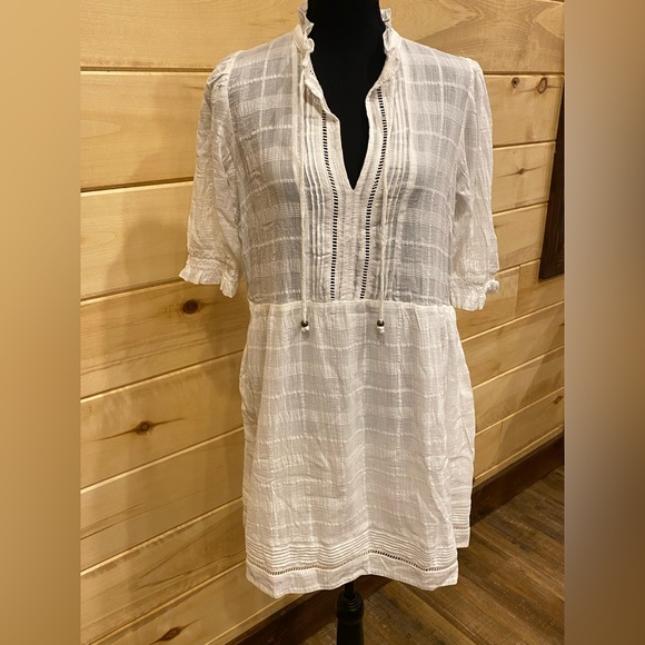 Kivari Serena Babydoll Mini Dress - White - size 10 US - NWT - Picture 9 of 16